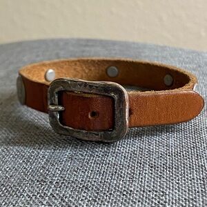 Made in Italy Genuine Leather Bracelet | Adjustable 6.75–8” | Animal Stud Detail